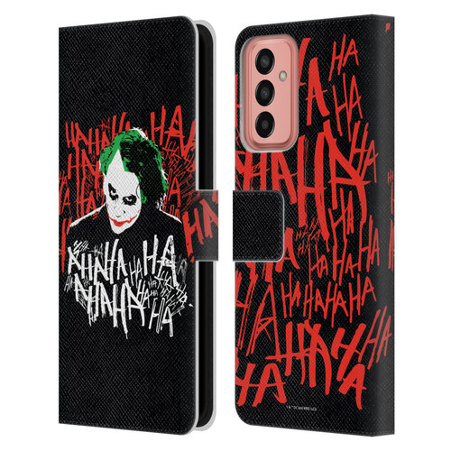 The Dark Knight Graphics Joker Laugh Leather Book Wallet Case Cover For Samsung Galaxy M13 (2022)