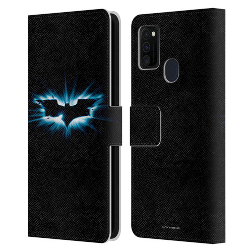The Dark Knight Graphics Logo Black Leather Book Wallet Case Cover For Samsung Galaxy M30s (2019)/M21 (2020)