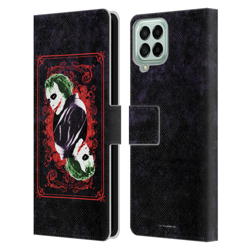 The Dark Knight Graphics Joker Card Leather Book Wallet Case Cover For Samsung Galaxy M33 (2022)