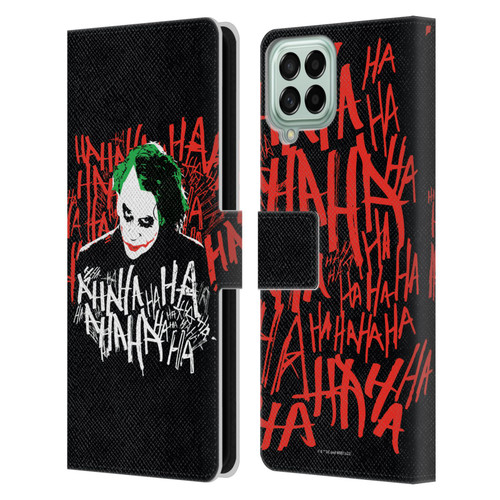 The Dark Knight Graphics Joker Laugh Leather Book Wallet Case Cover For Samsung Galaxy M33 (2022)
