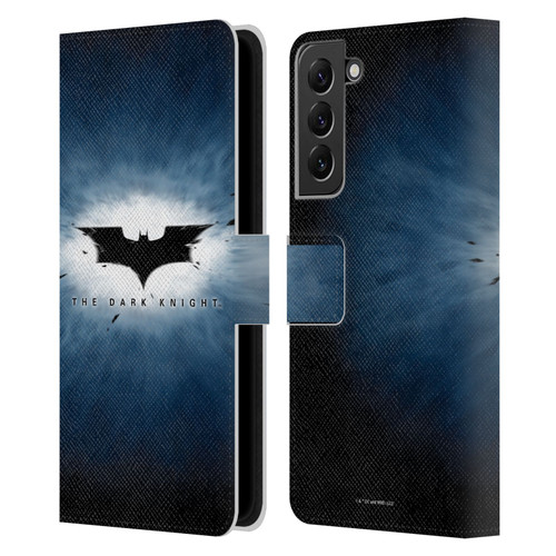 The Dark Knight Graphics Logo Leather Book Wallet Case Cover For Samsung Galaxy S22+ 5G