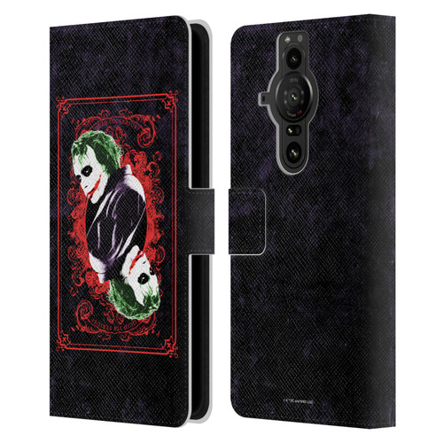 The Dark Knight Graphics Joker Card Leather Book Wallet Case Cover For Sony Xperia Pro-I