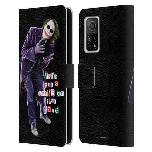 The Dark Knight Graphics Joker Put A Smile Leather Book Wallet Case Cover For Xiaomi Mi 10T 5G