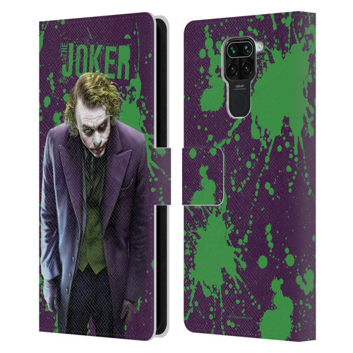 The Dark Knight Graphics Character Art Leather Book Wallet Case Cover For Xiaomi Redmi Note 9 / Redmi 10X 4G