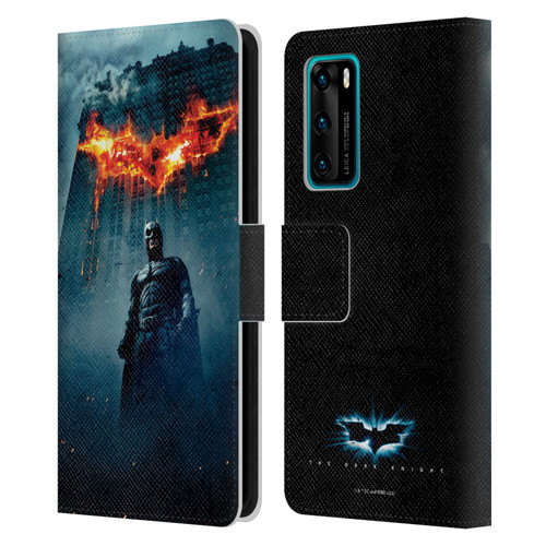 The Dark Knight Key Art Batman Poster Leather Book Wallet Case Cover For Huawei P40 5G