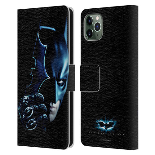 The Dark Knight Key Art Batman Batarang Leather Book Wallet Case Cover For Apple iPhone 11 Pro Max