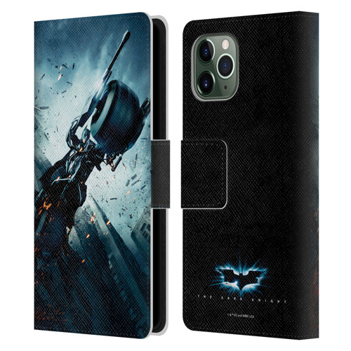 The Dark Knight Key Art Batman Batpod Leather Book Wallet Case Cover For Apple iPhone 11 Pro