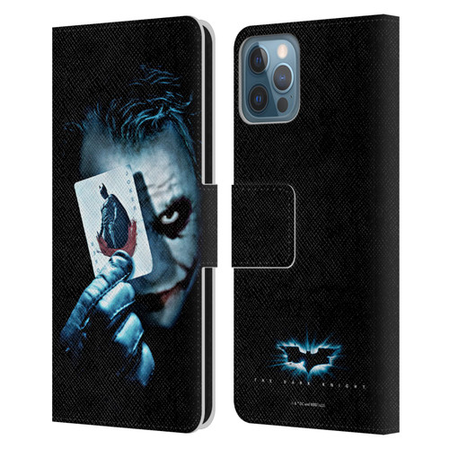 The Dark Knight Key Art Joker Card Leather Book Wallet Case Cover For Apple iPhone 12 / iPhone 12 Pro