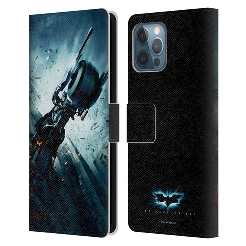 The Dark Knight Key Art Batman Batpod Leather Book Wallet Case Cover For Apple iPhone 12 Pro Max