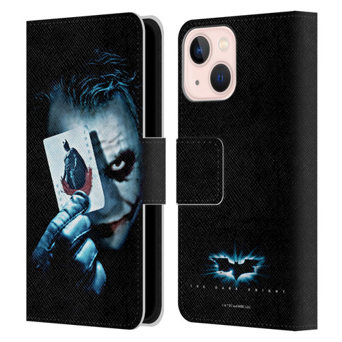 The Dark Knight Key Art Joker Card Leather Book Wallet Case Cover For Apple iPhone 13 Mini