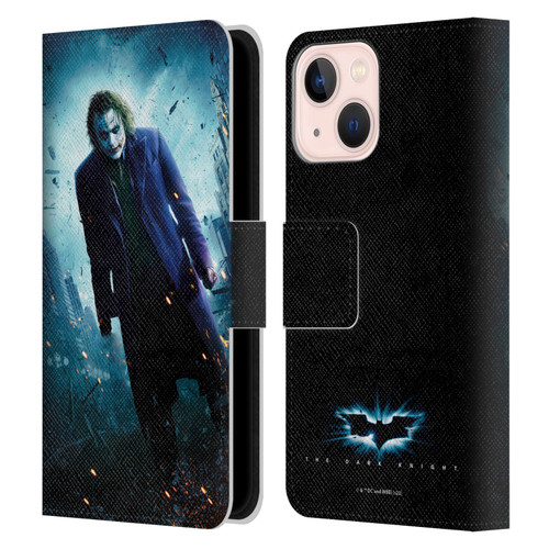 The Dark Knight Key Art Joker Poster Leather Book Wallet Case Cover For Apple iPhone 13 Mini