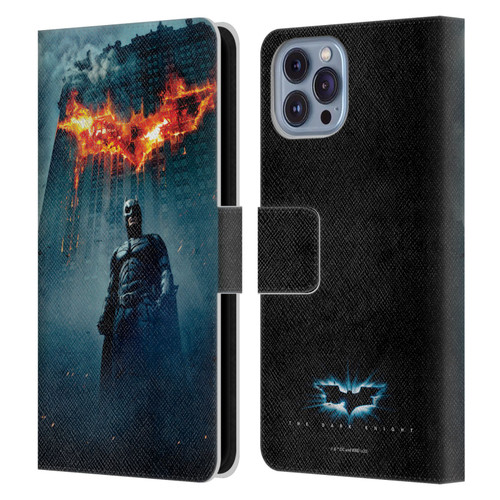 The Dark Knight Key Art Batman Poster Leather Book Wallet Case Cover For Apple iPhone 14