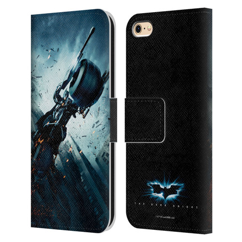 The Dark Knight Key Art Batman Batpod Leather Book Wallet Case Cover For Apple iPhone 6 / iPhone 6s