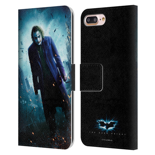 The Dark Knight Key Art Joker Poster Leather Book Wallet Case Cover For Apple iPhone 7 Plus / iPhone 8 Plus