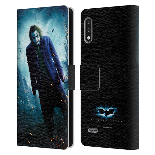 The Dark Knight Key Art Joker Poster Leather Book Wallet Case Cover For LG K22