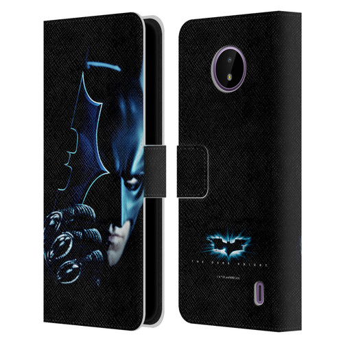 The Dark Knight Key Art Batman Batarang Leather Book Wallet Case Cover For Nokia C10 / C20