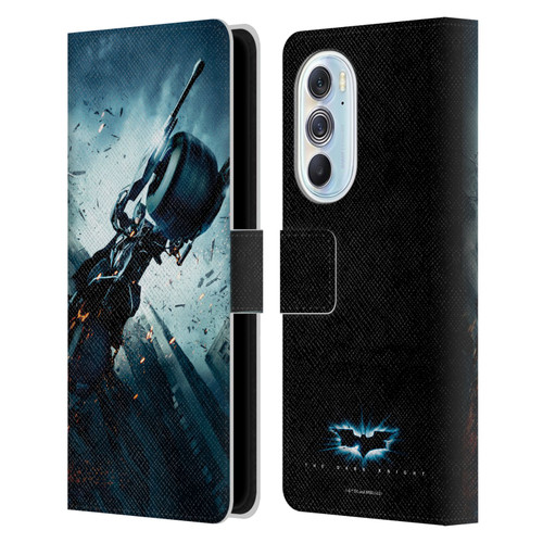 The Dark Knight Key Art Batman Batpod Leather Book Wallet Case Cover For Motorola Edge X30