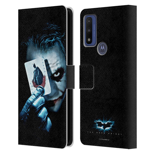 The Dark Knight Key Art Joker Card Leather Book Wallet Case Cover For Motorola G Pure