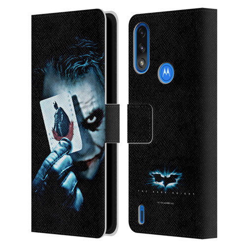 The Dark Knight Key Art Joker Card Leather Book Wallet Case Cover For Motorola Moto E7 Power / Moto E7i Power
