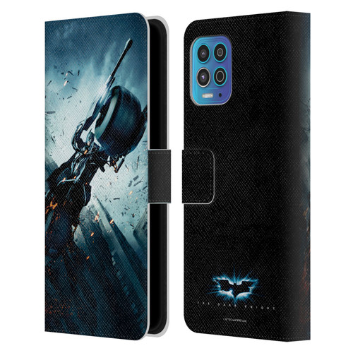 The Dark Knight Key Art Batman Batpod Leather Book Wallet Case Cover For Motorola Moto G100