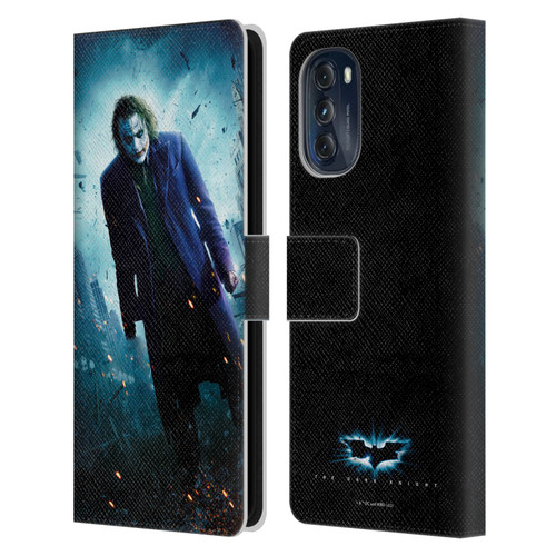 The Dark Knight Key Art Joker Poster Leather Book Wallet Case Cover For Motorola Moto G (2022)