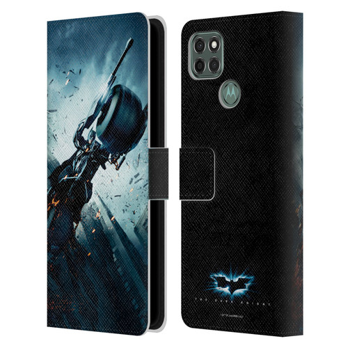 The Dark Knight Key Art Batman Batpod Leather Book Wallet Case Cover For Motorola Moto G9 Power