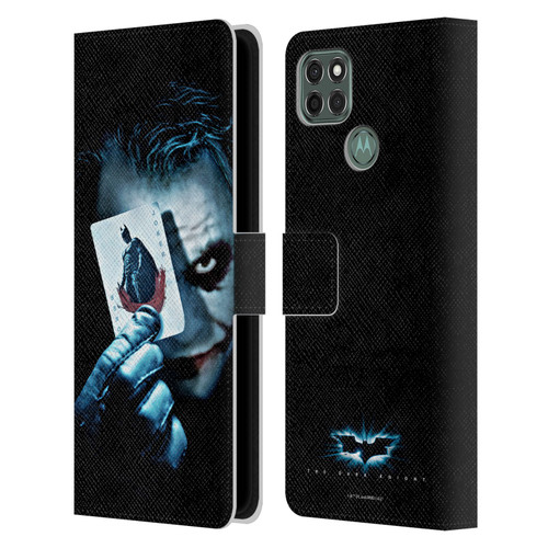 The Dark Knight Key Art Joker Card Leather Book Wallet Case Cover For Motorola Moto G9 Power