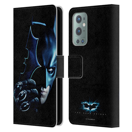The Dark Knight Key Art Batman Batarang Leather Book Wallet Case Cover For OnePlus 9