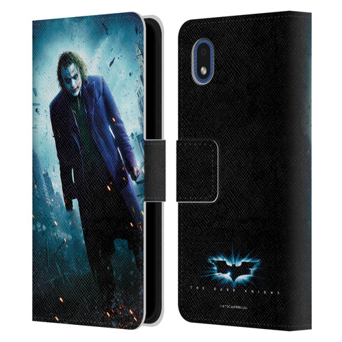 The Dark Knight Key Art Joker Poster Leather Book Wallet Case Cover For Samsung Galaxy A01 Core (2020)