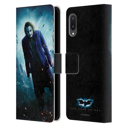 The Dark Knight Key Art Joker Poster Leather Book Wallet Case Cover For Samsung Galaxy A02/M02 (2021)