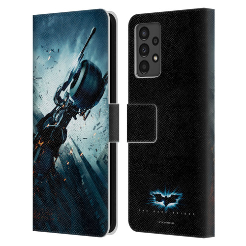 The Dark Knight Key Art Batman Batpod Leather Book Wallet Case Cover For Samsung Galaxy A13 (2022)