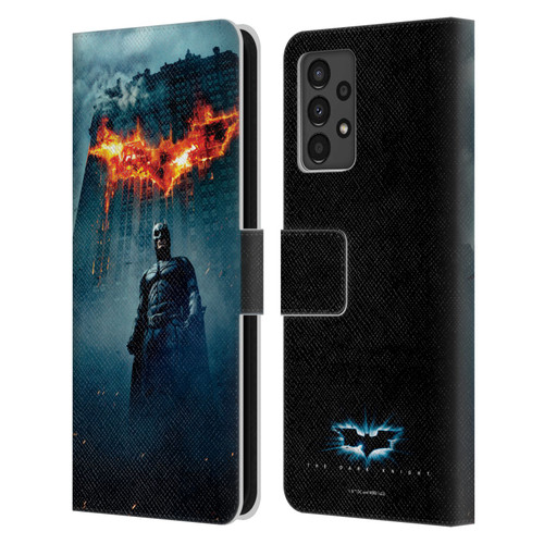 The Dark Knight Key Art Batman Poster Leather Book Wallet Case Cover For Samsung Galaxy A13 (2022)