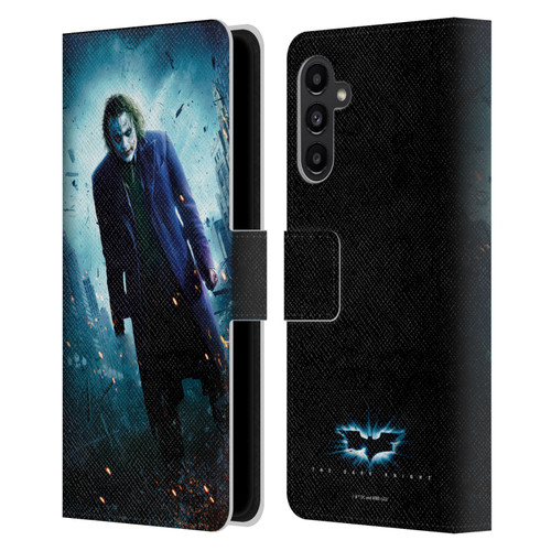 The Dark Knight Key Art Joker Poster Leather Book Wallet Case Cover For Samsung Galaxy A13 5G (2021)