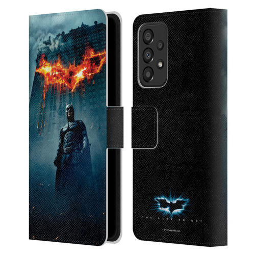 The Dark Knight Key Art Batman Poster Leather Book Wallet Case Cover For Samsung Galaxy A33 5G (2022)