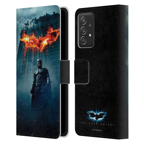 The Dark Knight Key Art Batman Poster Leather Book Wallet Case Cover For Samsung Galaxy A52 / A52s / 5G (2021)