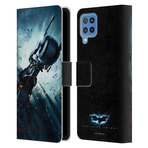 The Dark Knight Key Art Batman Batpod Leather Book Wallet Case Cover For Samsung Galaxy F22 (2021)