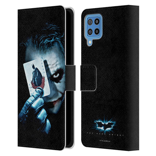 The Dark Knight Key Art Joker Card Leather Book Wallet Case Cover For Samsung Galaxy F22 (2021)