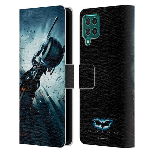 The Dark Knight Key Art Batman Batpod Leather Book Wallet Case Cover For Samsung Galaxy F62 (2021)