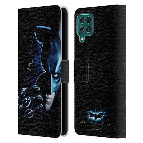 The Dark Knight Key Art Batman Batarang Leather Book Wallet Case Cover For Samsung Galaxy F62 (2021)