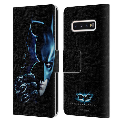 The Dark Knight Key Art Batman Batarang Leather Book Wallet Case Cover For Samsung Galaxy S10