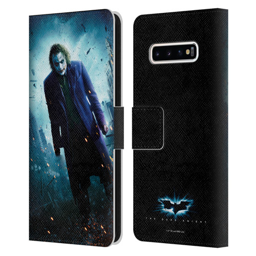 The Dark Knight Key Art Joker Poster Leather Book Wallet Case Cover For Samsung Galaxy S10+ / S10 Plus