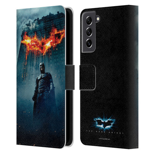The Dark Knight Key Art Batman Poster Leather Book Wallet Case Cover For Samsung Galaxy S21 FE 5G