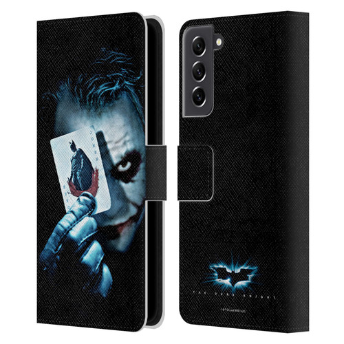 The Dark Knight Key Art Joker Card Leather Book Wallet Case Cover For Samsung Galaxy S21 FE 5G