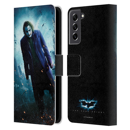 The Dark Knight Key Art Joker Poster Leather Book Wallet Case Cover For Samsung Galaxy S21 FE 5G