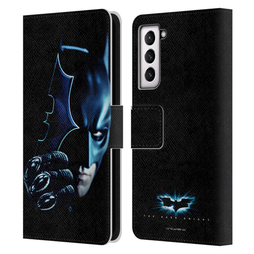 The Dark Knight Key Art Batman Batarang Leather Book Wallet Case Cover For Samsung Galaxy S21 5G