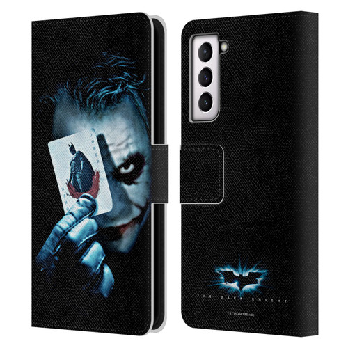 The Dark Knight Key Art Joker Card Leather Book Wallet Case Cover For Samsung Galaxy S21 5G