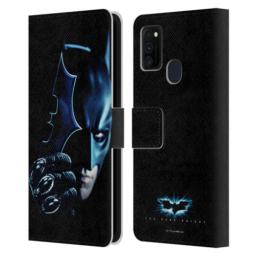 The Dark Knight Key Art Batman Batarang Leather Book Wallet Case Cover For Samsung Galaxy M30s (2019)/M21 (2020)