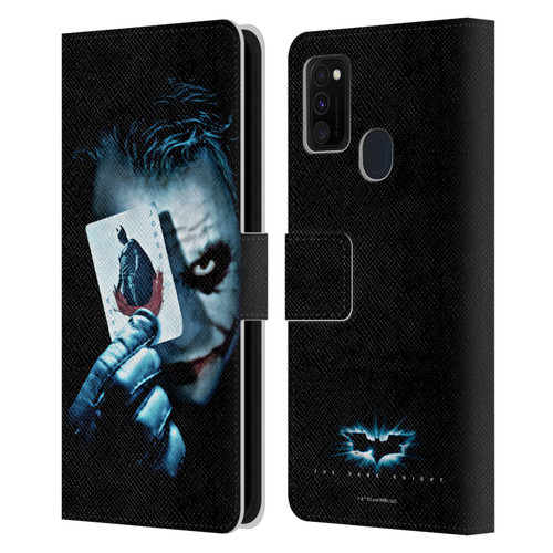 The Dark Knight Key Art Joker Card Leather Book Wallet Case Cover For Samsung Galaxy M30s (2019)/M21 (2020)