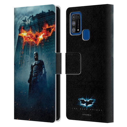 The Dark Knight Key Art Batman Poster Leather Book Wallet Case Cover For Samsung Galaxy M31 (2020)