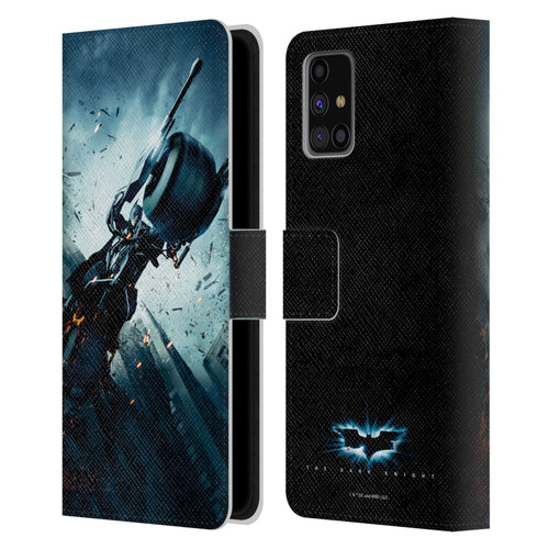 The Dark Knight Key Art Batman Batpod Leather Book Wallet Case Cover For Samsung Galaxy M31s (2020)